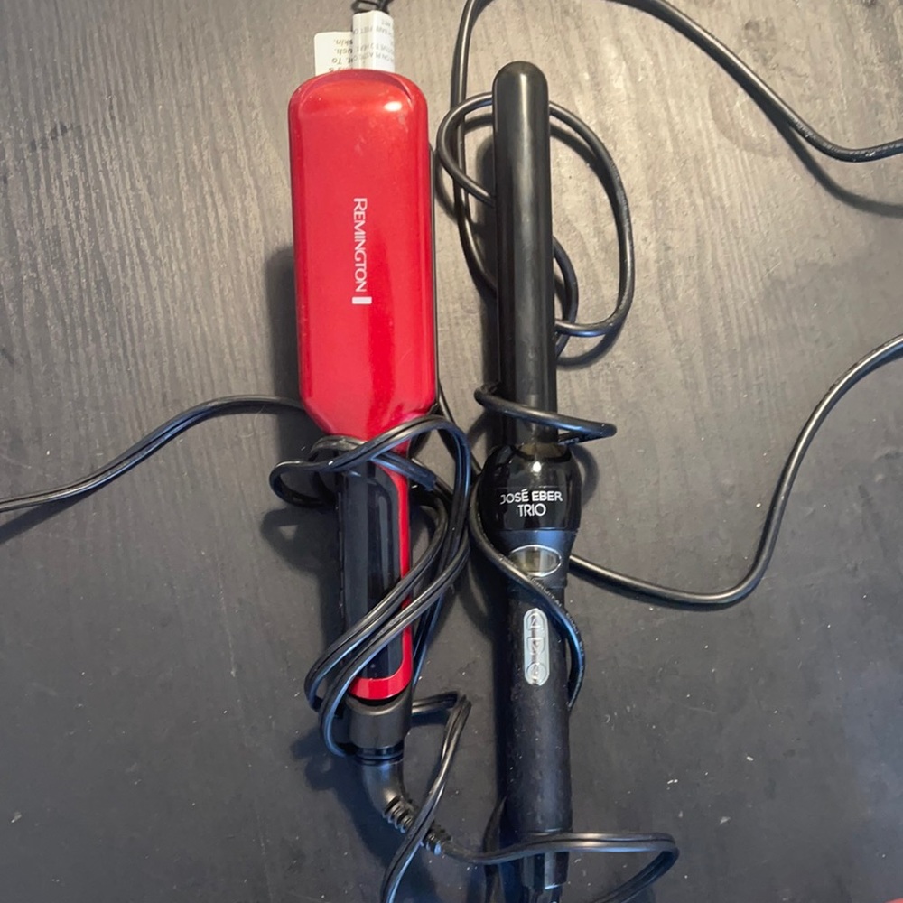 Remington straightener &Jose eber beach wave set